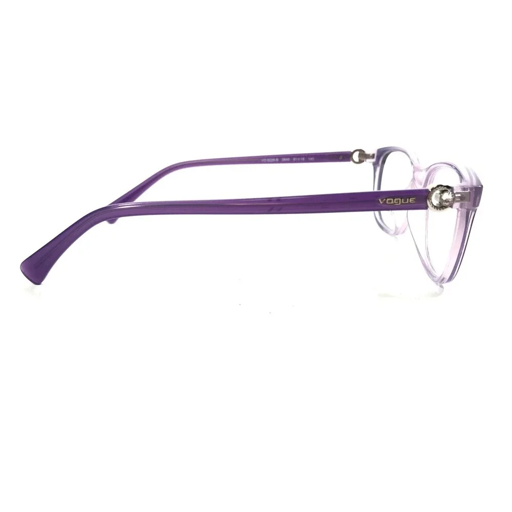 Vogue Eyeglasses Frames VO5225-B 2645 Clear Purple Cat Eye Silver 51-18-140